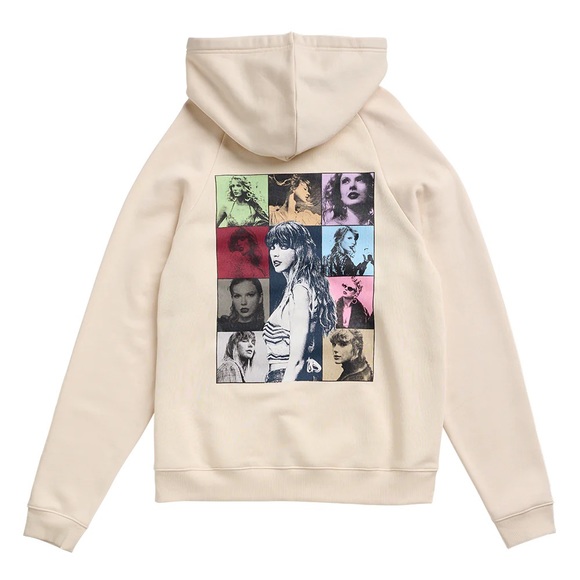 Taylor Swift Eras Tour Merchandise - TAYLOR SWIFT THE ERAS TOUR BEIGE HOODIE - Picture 2 of 5